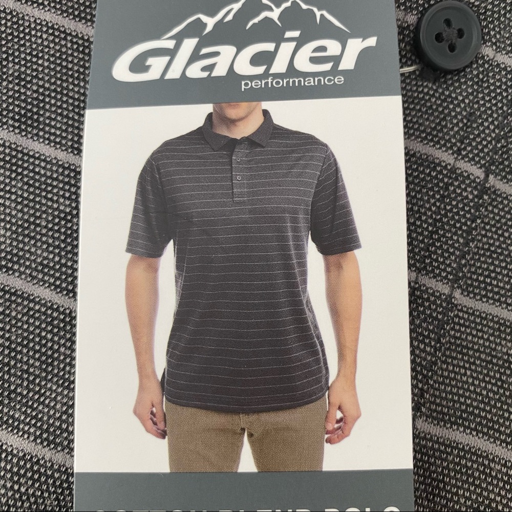 Glacier Men’s soft cotton blend polo shirt,NWT - Picture 6 of 7